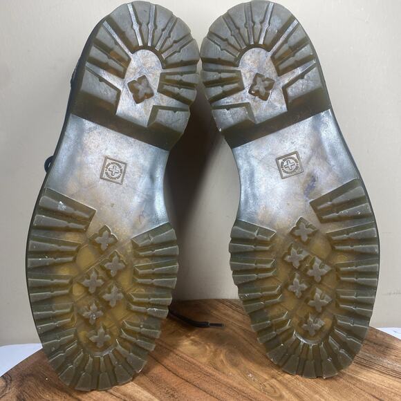 Dr Martens Marchant Mens Size 11 Black Yellow Low Top Oxfords Shoes AW004 - Picture 9 of 11